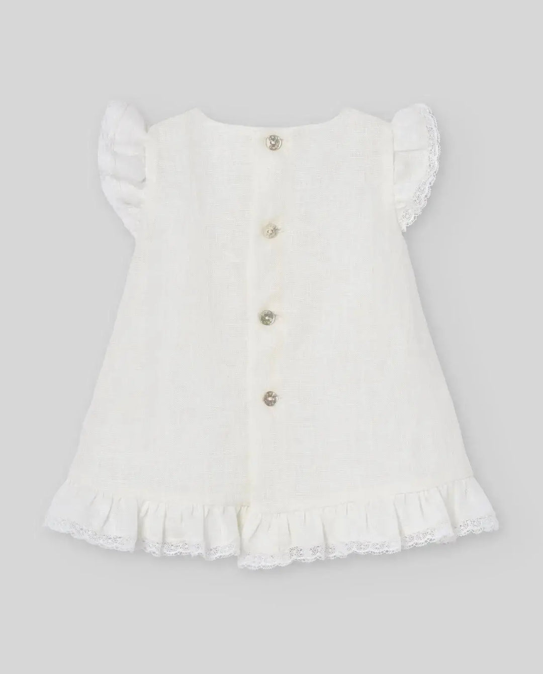 Blue Almonds Ltd WOVEN NEWBORN DRESS ALEGRA - Cream Paz Rodriguez