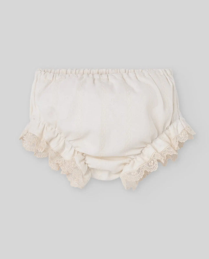 Blue Almonds Ltd Baby Girls Woven Dress & Bloomers Set Lua in Cream Paz Rodriguez