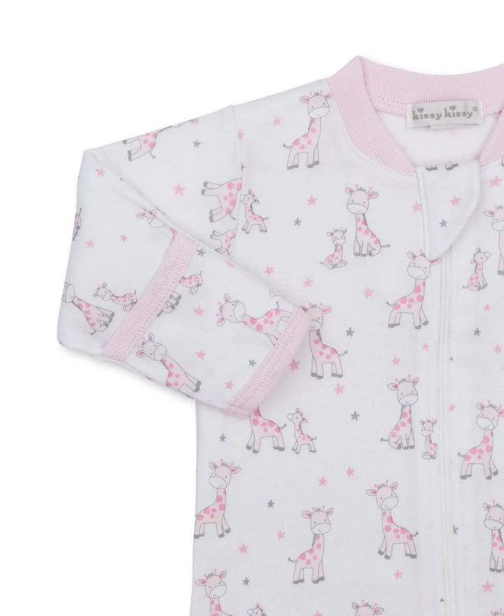 Baby Girls Zip Babygrow - Just Giraffes
