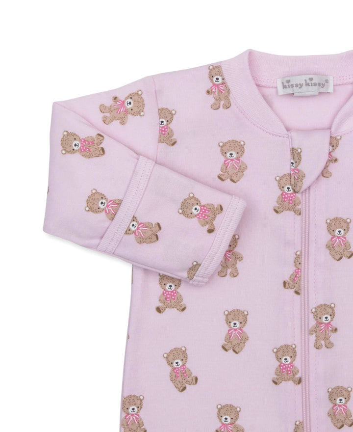 Baby Girls Zip Babygrow - Teddy Bear Club