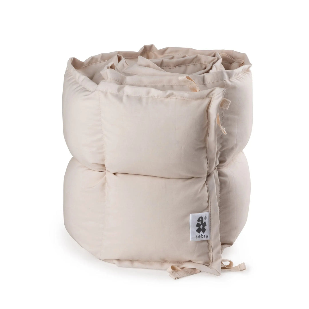 Blue Almonds Ltd Baby Half Bumper - Birchbark Rose Sebra