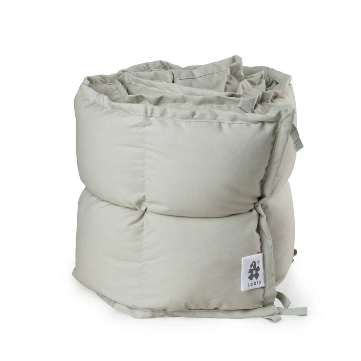 Blue Almonds Ltd Baby Half Bumper - Mist Green Sebra