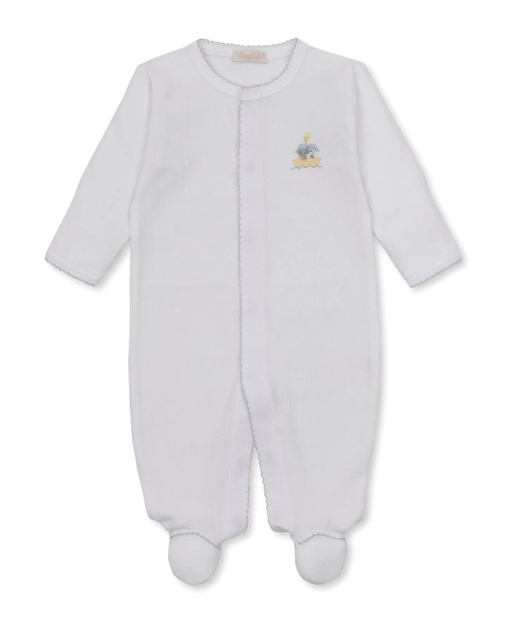 Blue Almonds Ltd Baby Hand Embroidered Babygrow - Noah's Journey Kissy Kissy