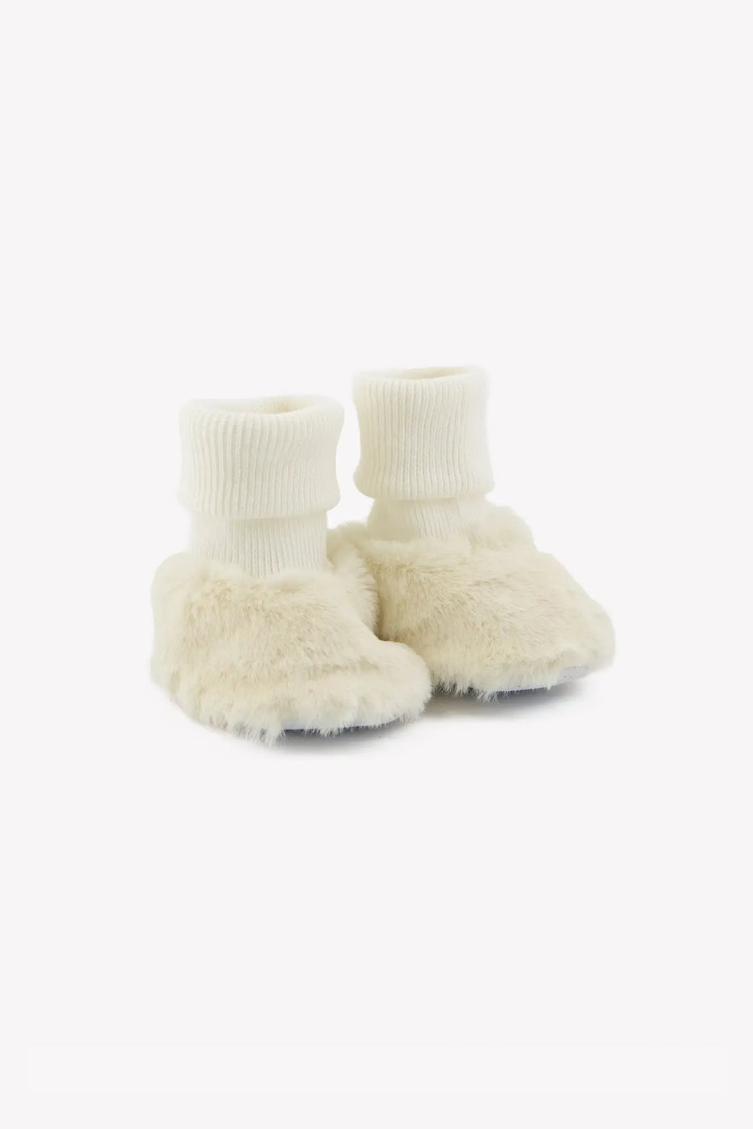 Blue Almonds Ltd Baby Ivory Faux Fur Booties Tartine et Chocolat