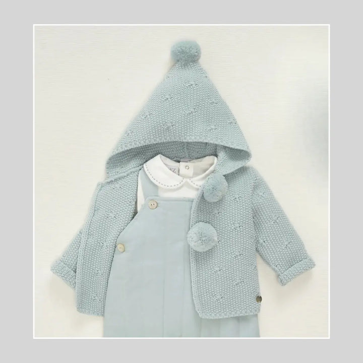 Blue Almonds Ltd Baby Knit Coat in Chalk Green Paz Rodriguez