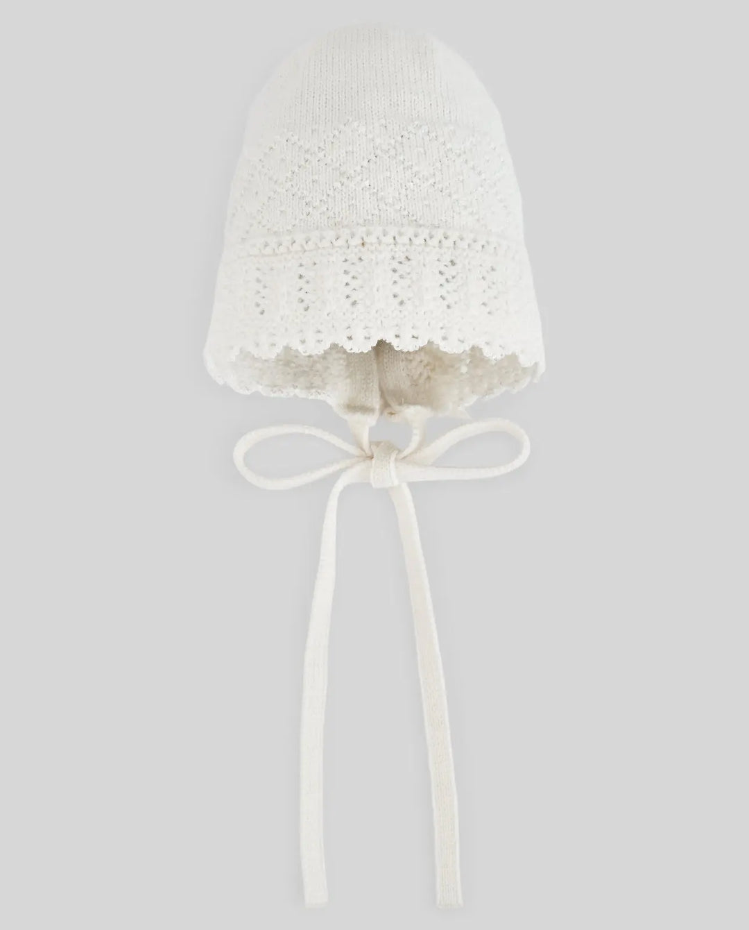 Baby Knitted Bonnet, Jumper & Leggings Set Paz in Cream