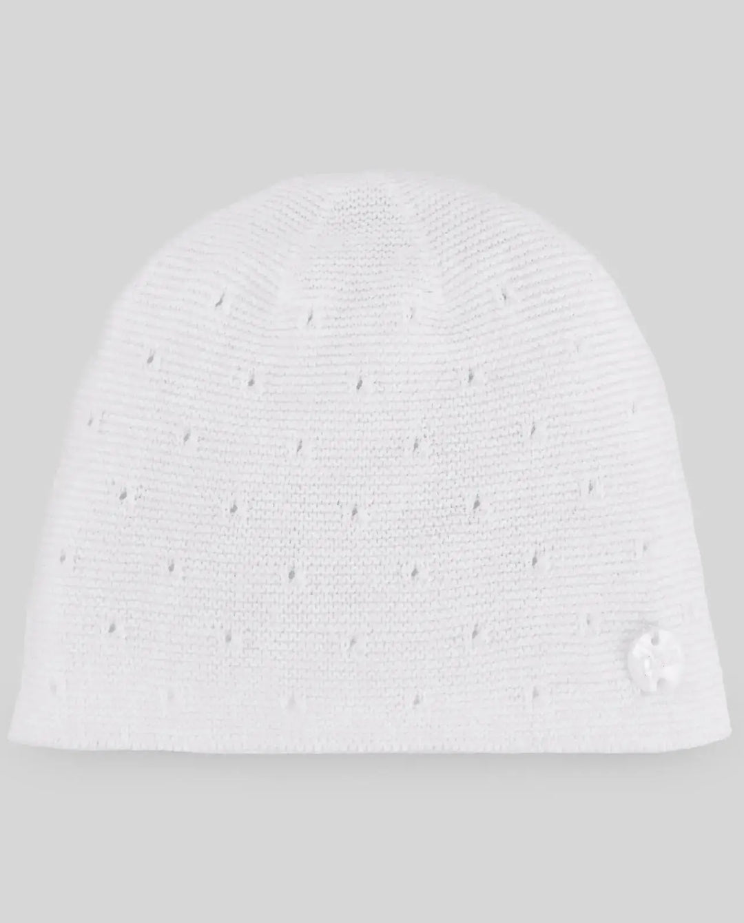 Blue Almonds Ltd KNIT NEWBORN HAT ESSENTIA V26 - White Paz Rodriguez