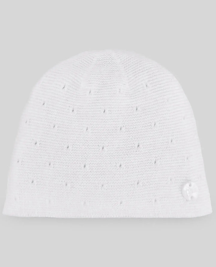 Blue Almonds Ltd KNIT NEWBORN HAT ESSENTIA V26 - White Paz Rodriguez