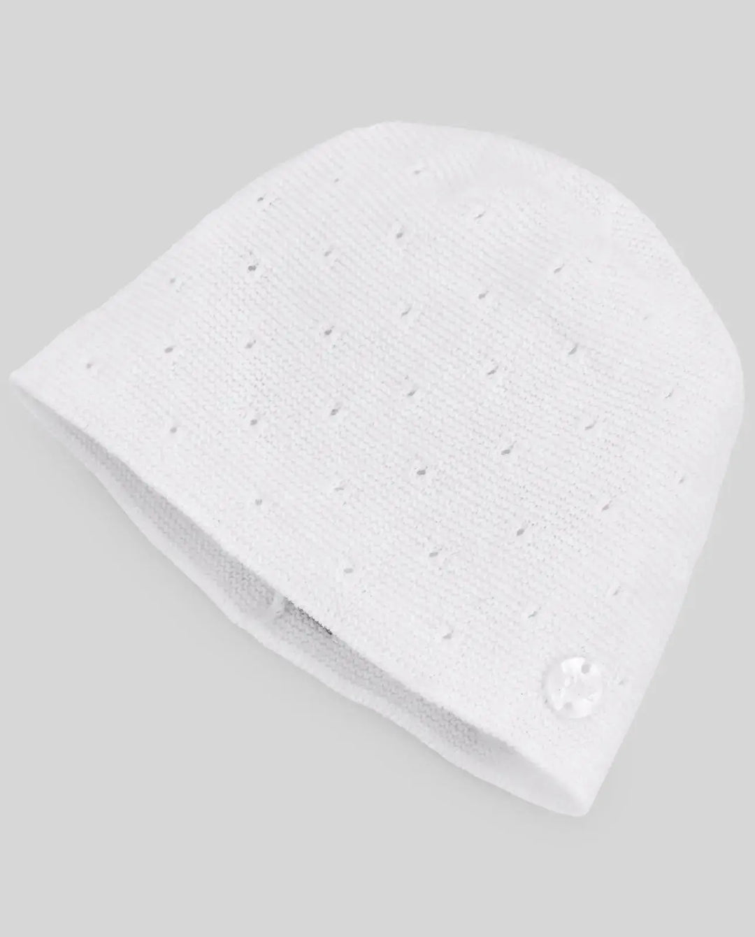 Blue Almonds Ltd KNIT NEWBORN HAT ESSENTIA V26 - White Paz Rodriguez