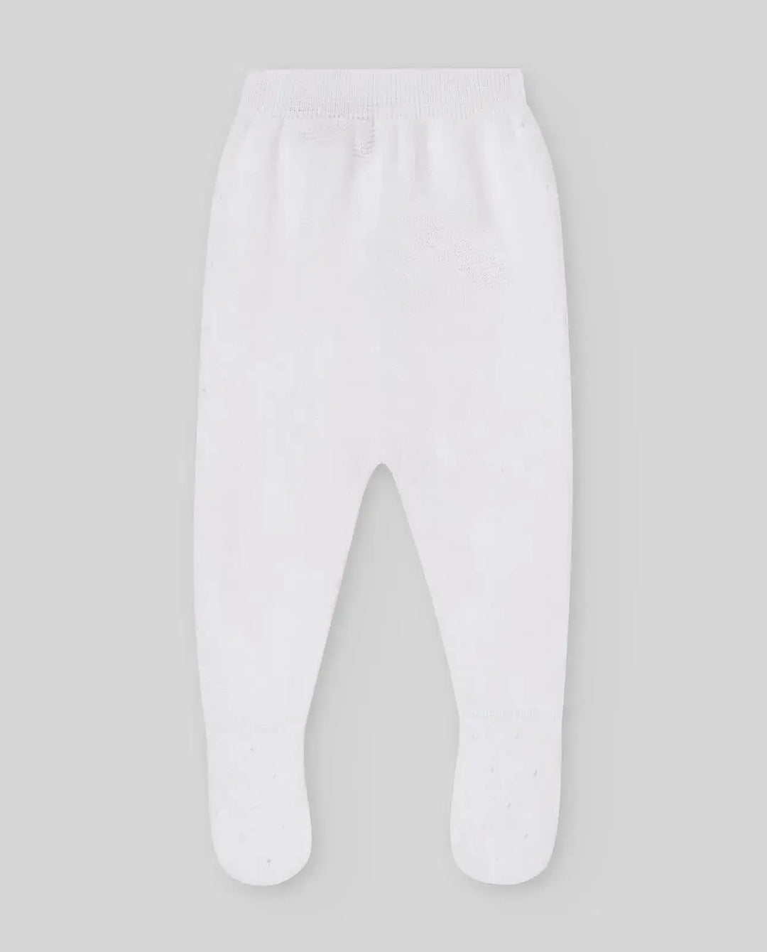 Blue Almonds Ltd KNIT NEWBORN LEGGINS ESSENTIA V26 - White Paz Rodriguez