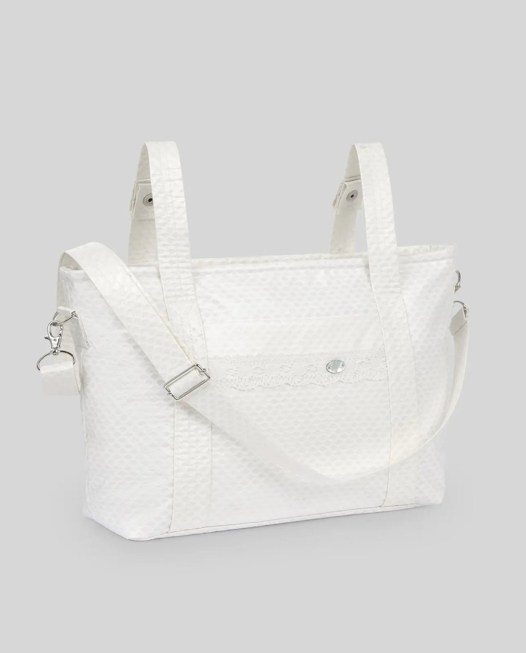Blue Almonds Ltd Baby Laminated Pram Bag Alana in Cream Paz Rodriguez