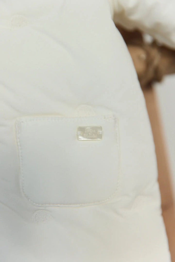 Blue Almonds Ltd Baby Milky White Pramsuit Tartine et Chocolat