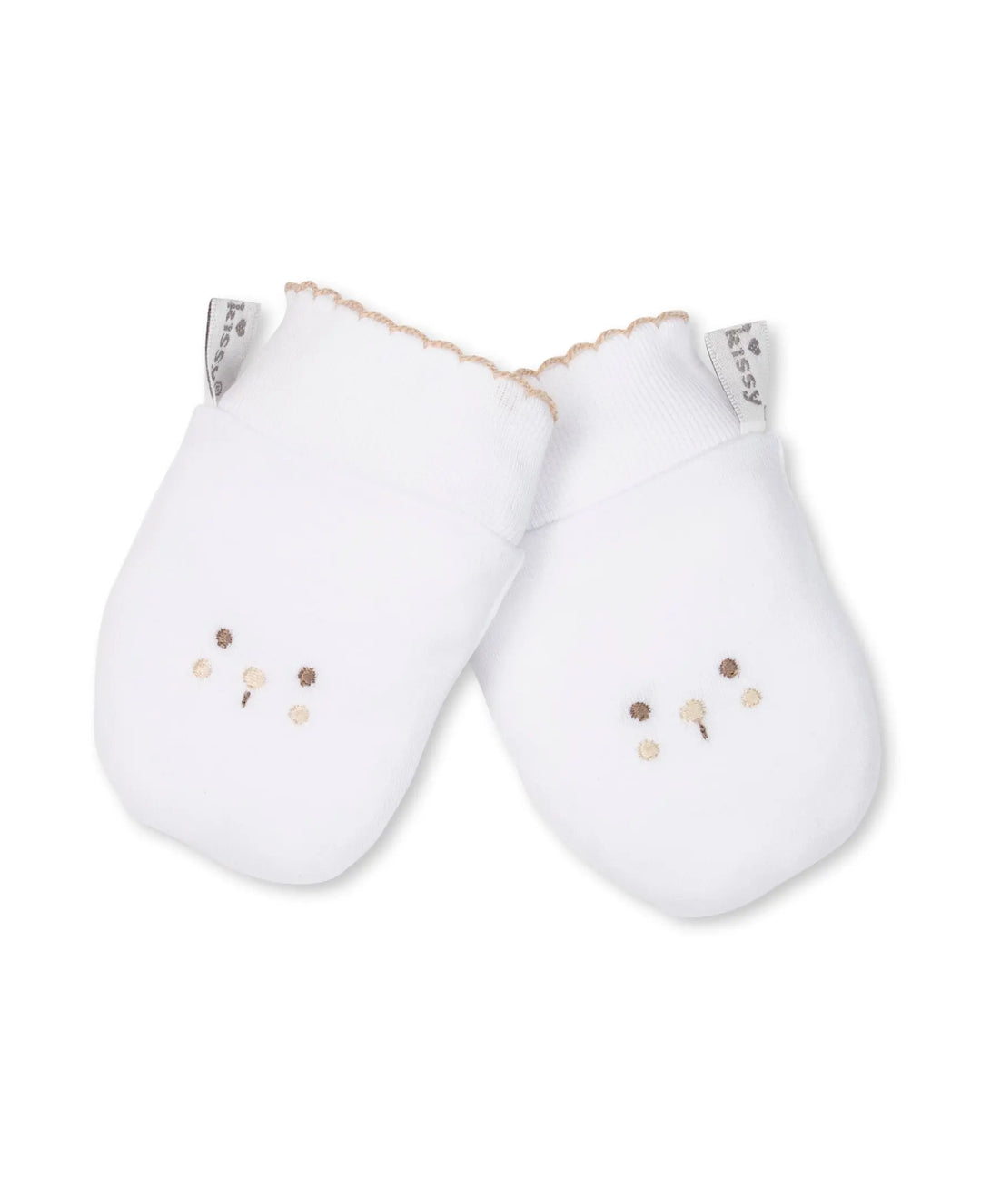 Blue Almonds Ltd Baby Mitts - Beary Blessed Kissy Kissy