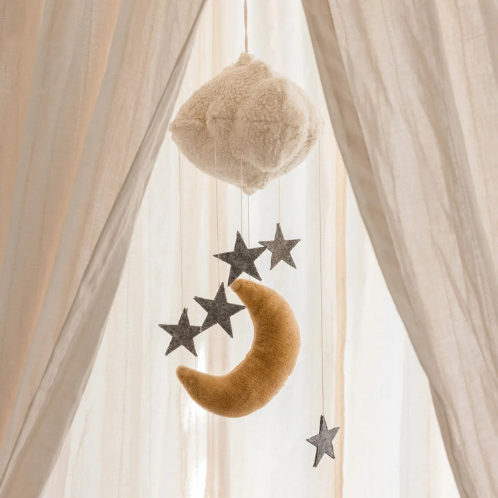 Blue Almonds Ltd Baby Mobile - Moon and Stars Sebra