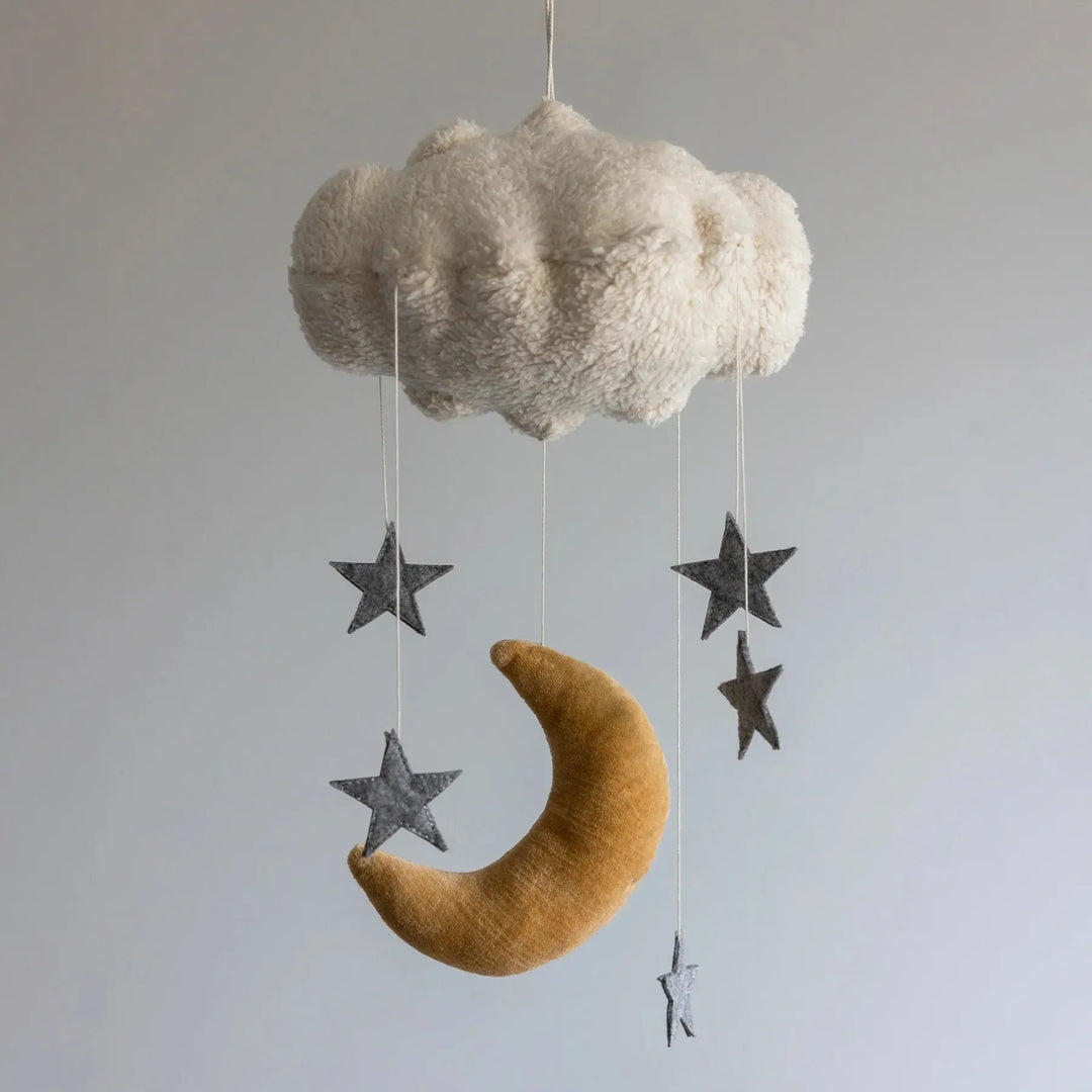 Blue Almonds Ltd Baby Mobile - Moon and Stars Sebra