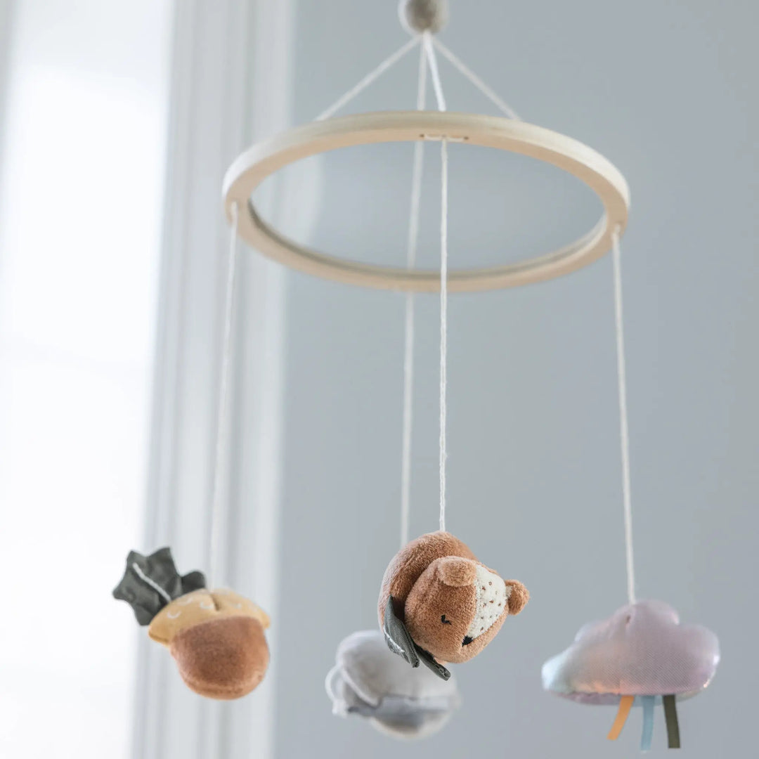Blue Almonds Ltd Baby Musical Mirror Mobile - Woodland Sebra