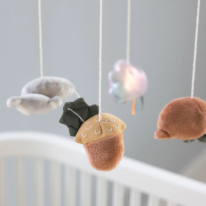 Blue Almonds Ltd Baby Musical Mirror Mobile - Woodland Sebra