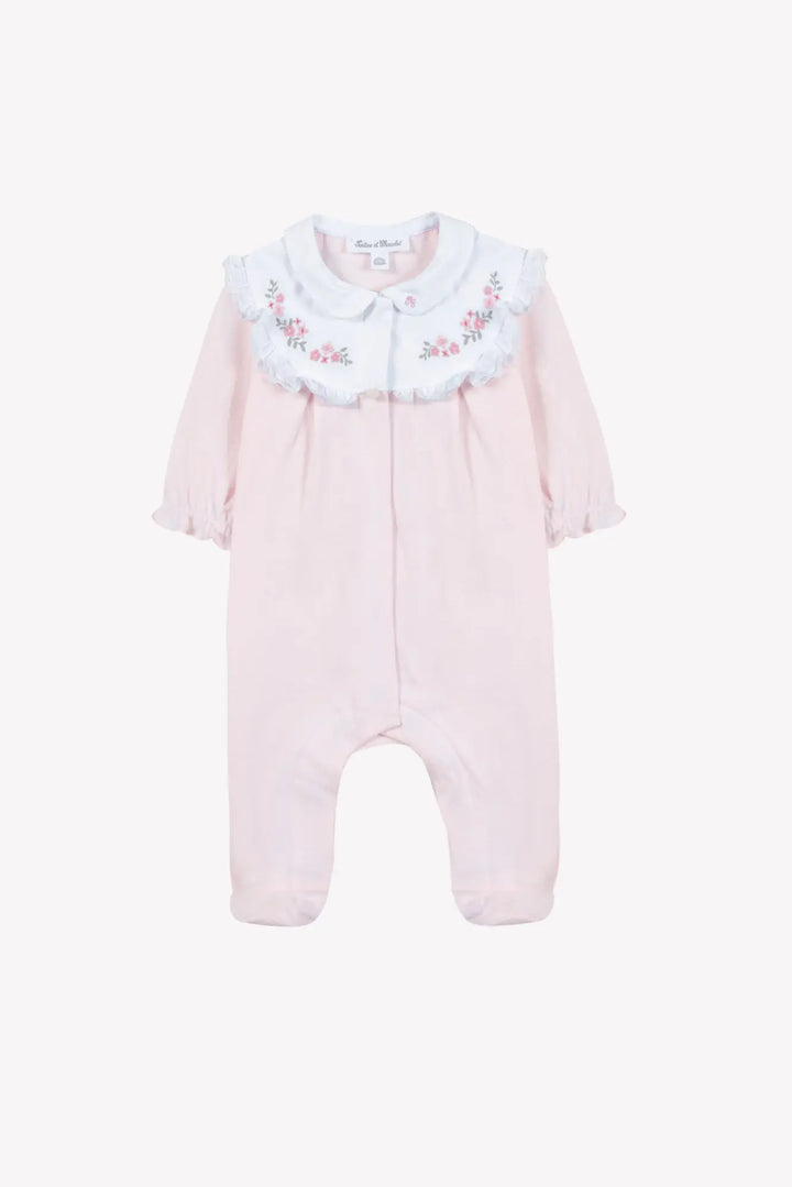 Blue Almonds Ltd Baby Pale Pink Babygrow Tartine et Chocolat