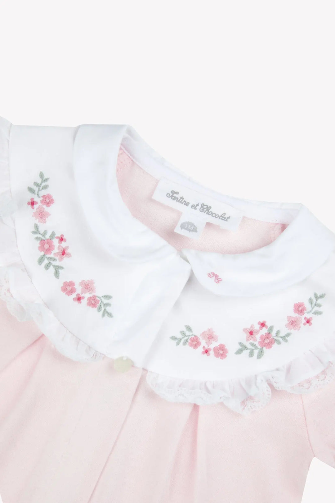 Blue Almonds Ltd Baby Pale Pink Babygrow Tartine et Chocolat