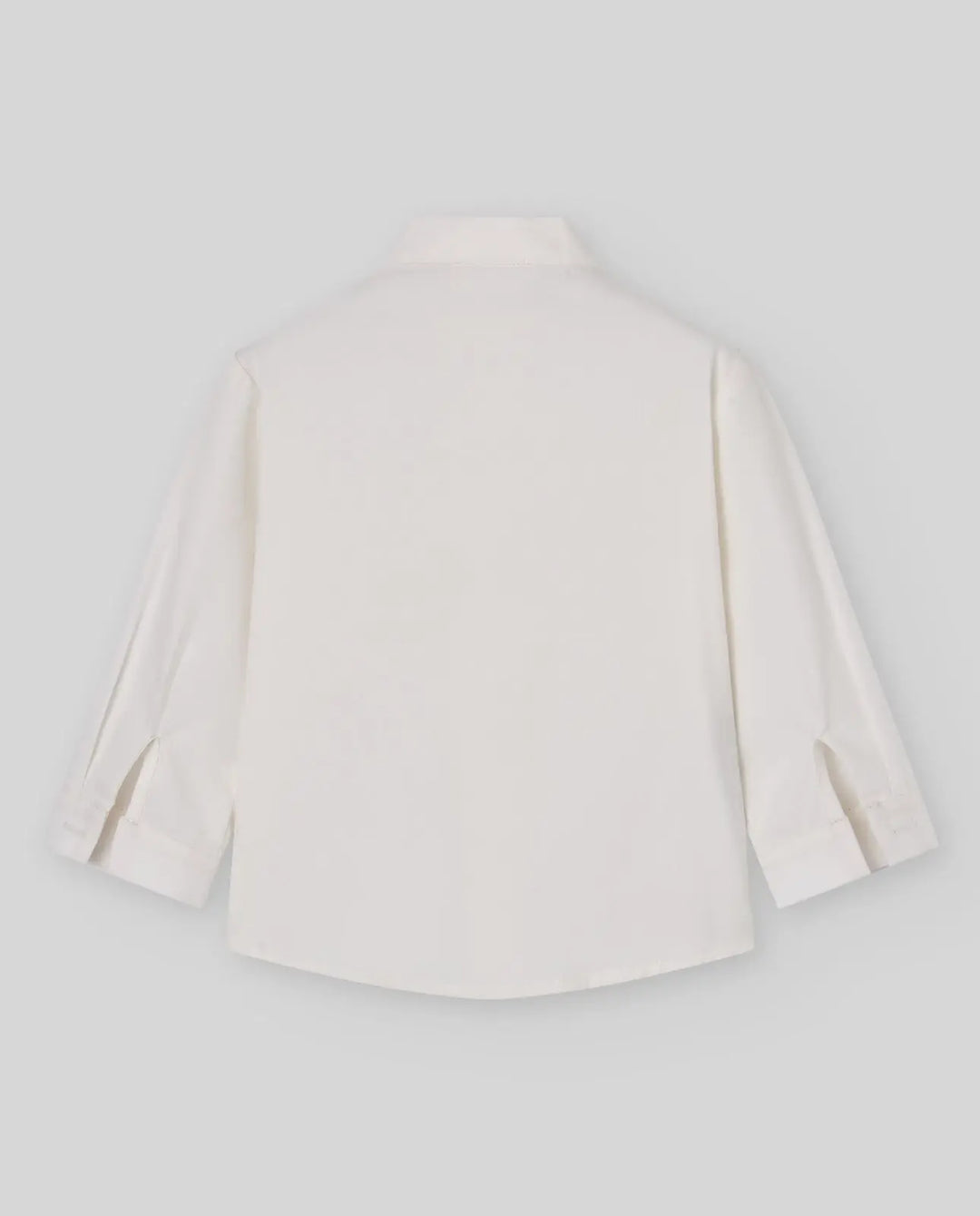 Baby Shirt, Knitted Pullover & Trousers Set Ponte in Cream, Sapphire Blue & Light Brown