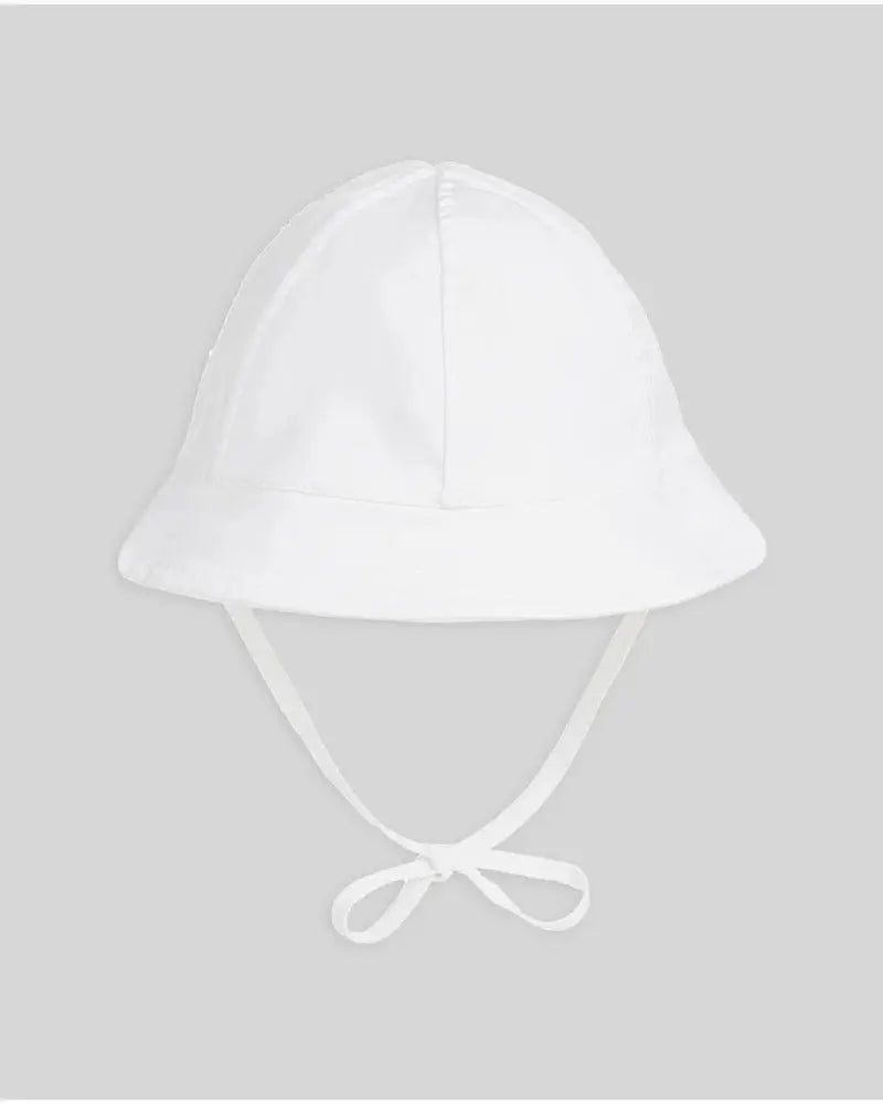 Blue Almonds Ltd Baby Summer Hat in Pure White Paz Rodriguez