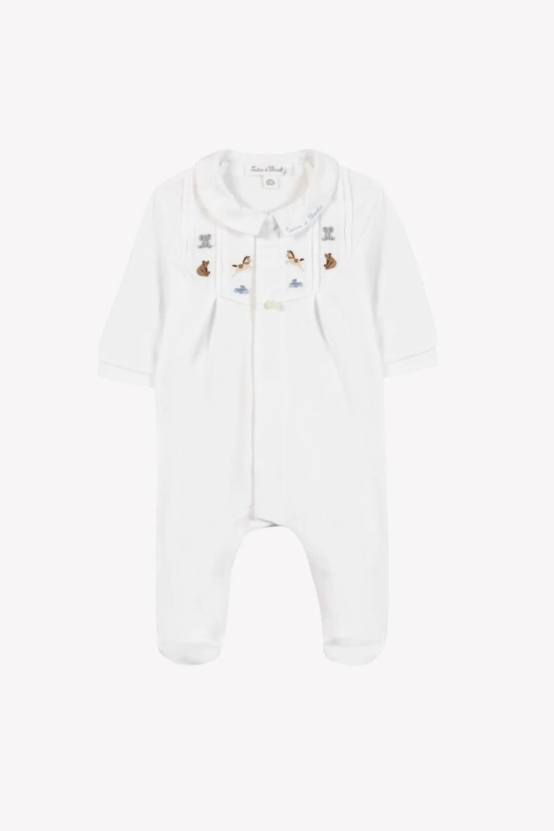 Blue Almonds Ltd Baby White Babygrow Tartine et Chocolat