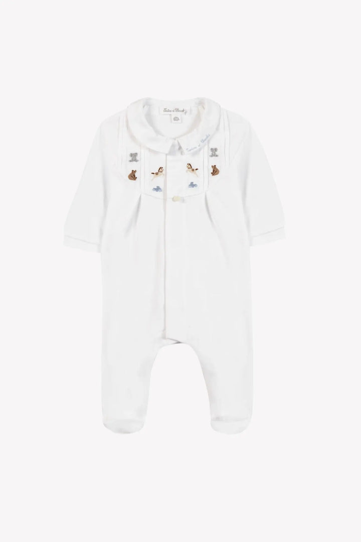 Blue Almonds Ltd Baby White Babygrow Tartine et Chocolat