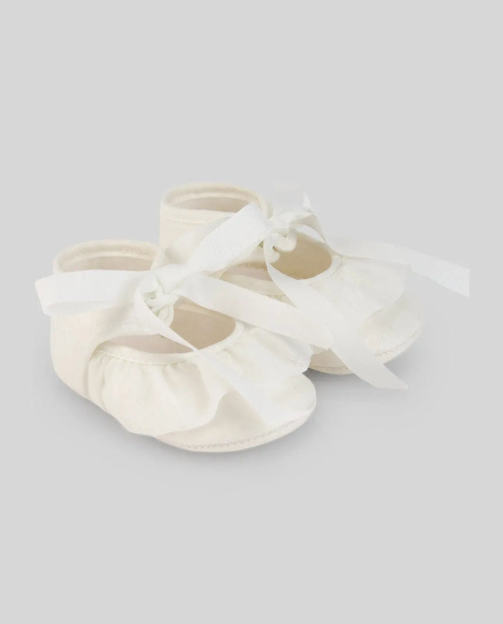 Blue Almonds Ltd Baby Woven Booties Essential in Cream Paz Rodriguez
