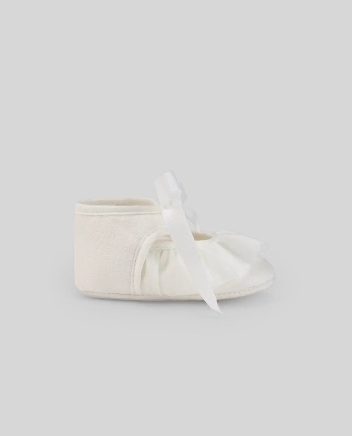 Blue Almonds Ltd Baby Woven Booties Essential in Cream Paz Rodriguez