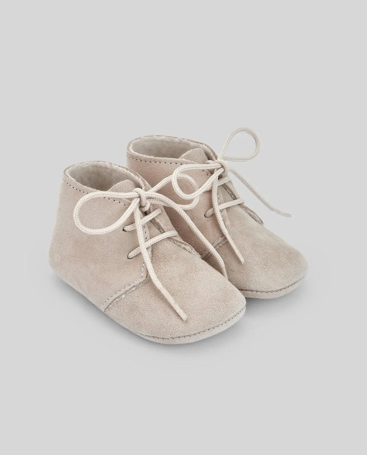 Blue Almonds Ltd Baby Woven Booties Essential in Sand Paz Rodriguez