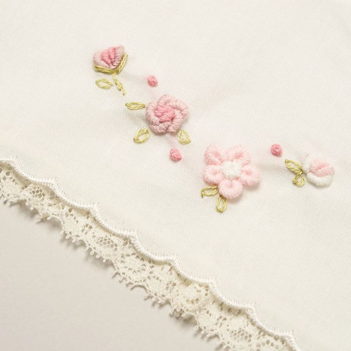 Blue Almonds Ltd Baby girls bib 'Piccola Rosa' Piccola Giuggiola