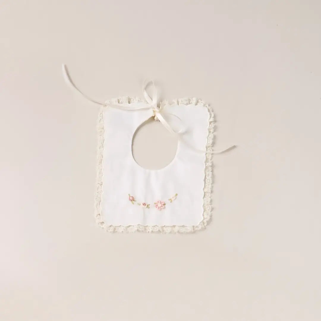 Blue Almonds Ltd Baby girls bib 'Piccola Rosa' Piccola Giuggiola
