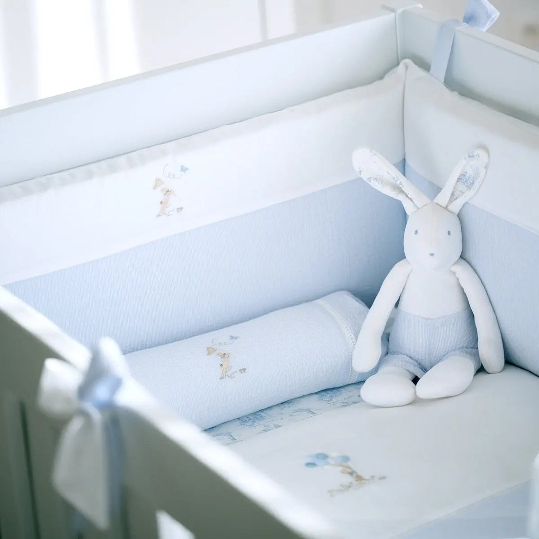 Blue Almonds Ltd Baby roll cushion - Blue Garden Party Theophile & Patachou