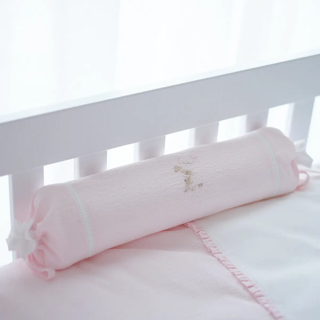 Blue Almonds Ltd Baby roll cushion - Pink Garden Party Theophile & Patachou
