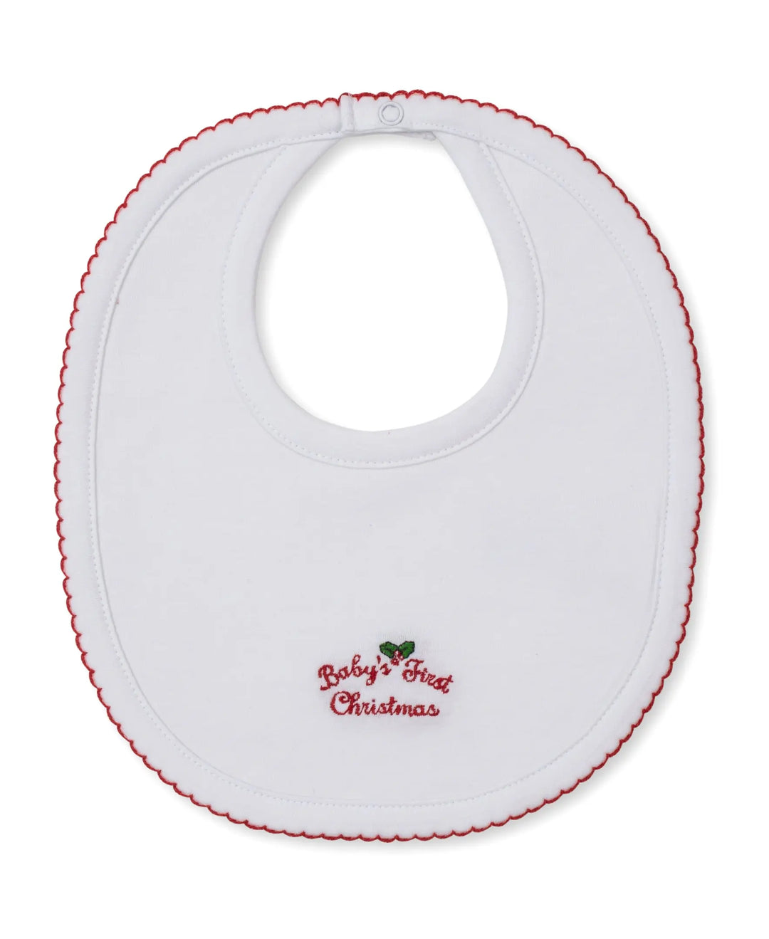 Blue Almonds Ltd Baby's First Christmas 25 - Bib - White/Red - NEUTRAL Kissy Kissy