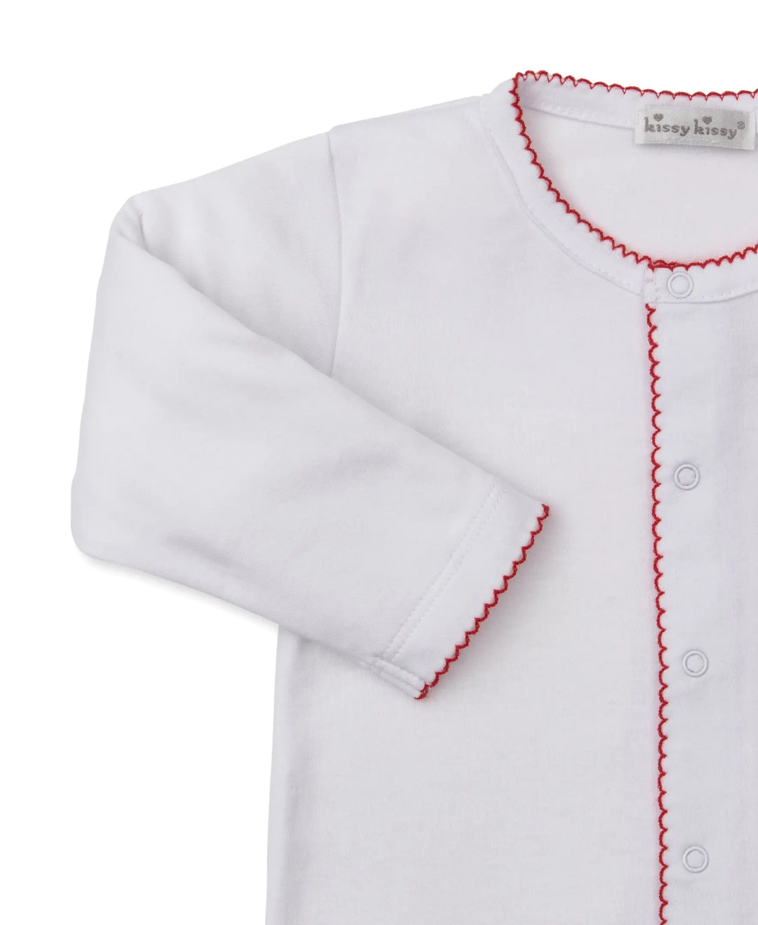 Blue Almonds Ltd Baby's First Christmas 25 - Footie - White/Red - NEUTRAL Kissy Kissy
