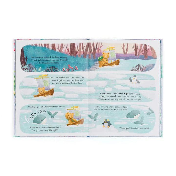 Blue Almonds Ltd Bartholomew Bear and the Snow Giants Book Jellycat