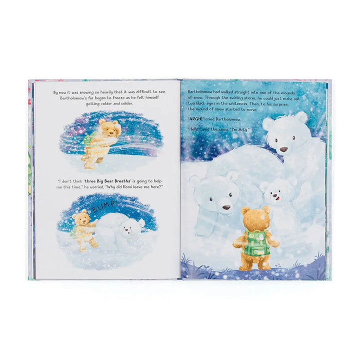 Blue Almonds Ltd Bartholomew Bear and the Snow Giants Book Jellycat