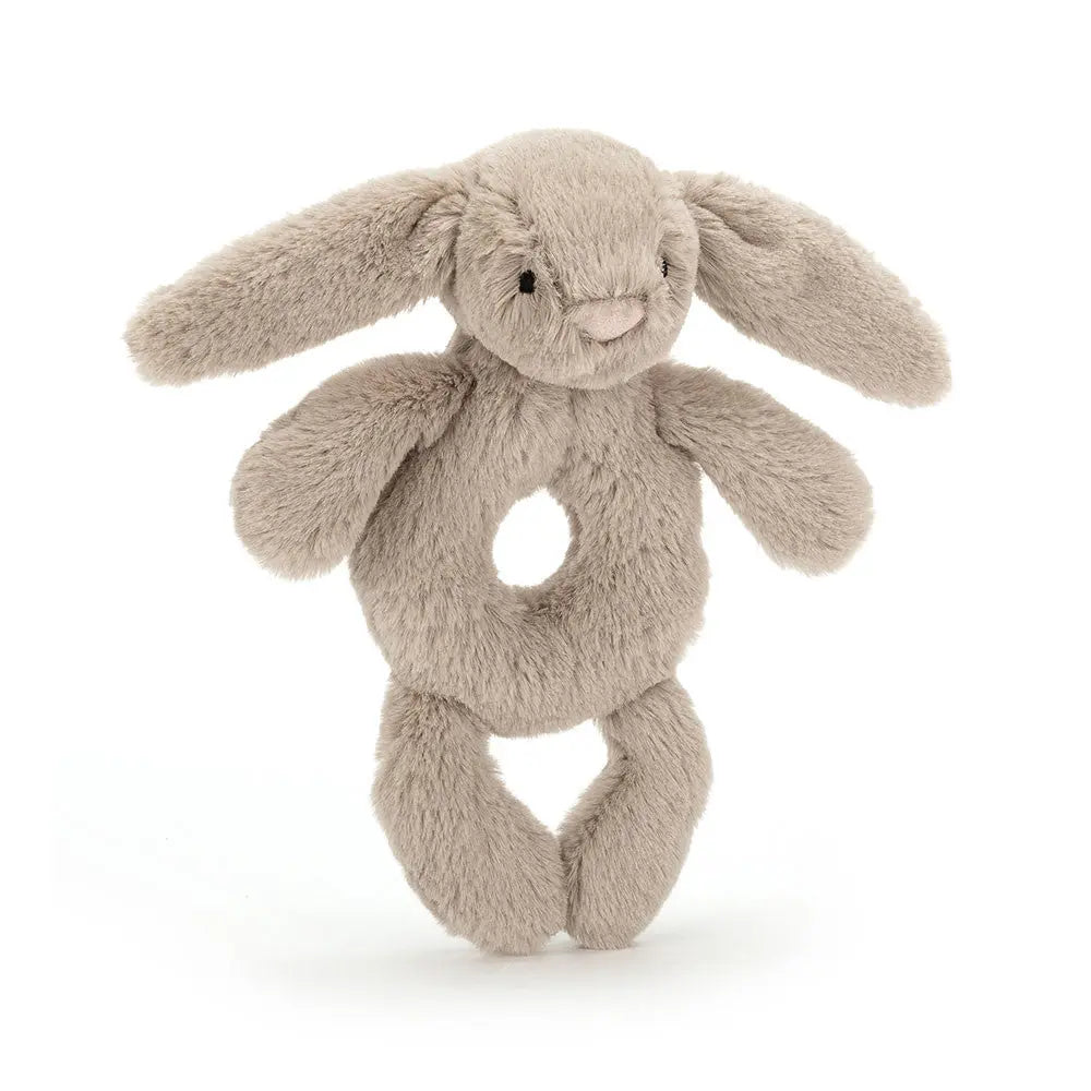 Blue Almonds Ltd Bashful Beige Bunny Ring Rattle Jellycat