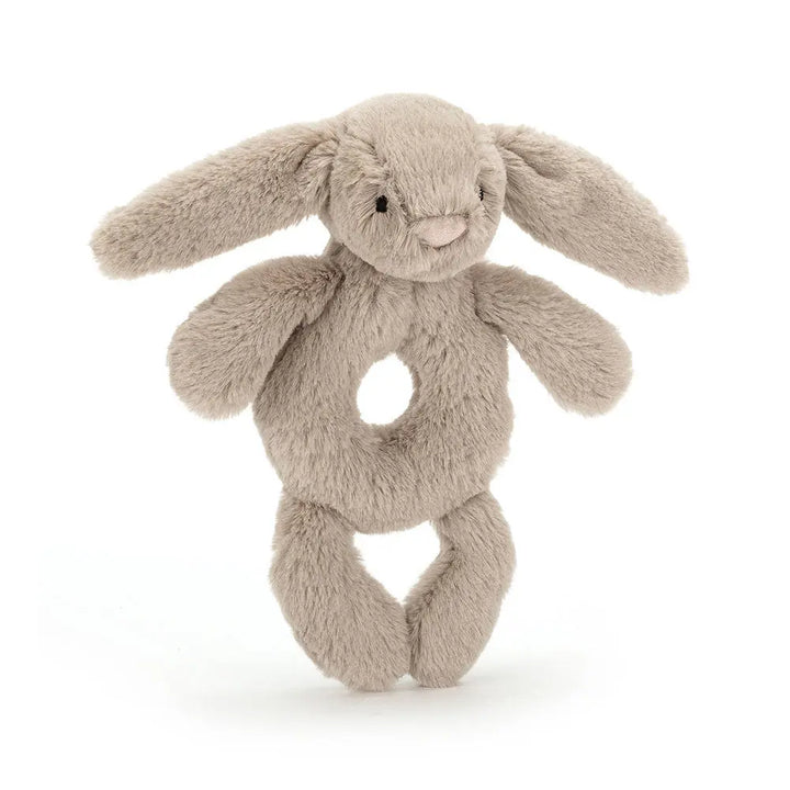 Blue Almonds Ltd Bashful Beige Bunny Ring Rattle Jellycat