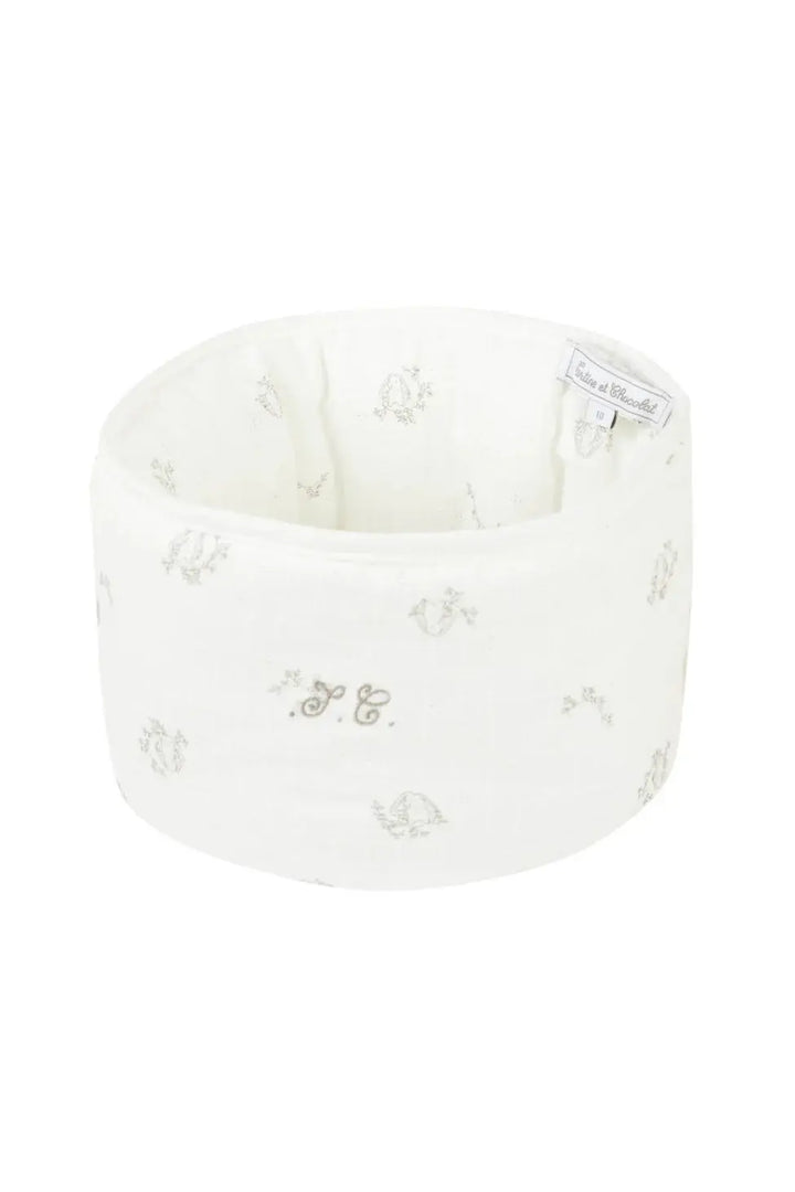 Blue Almonds Ltd Nursery round basket "Petit Augustin" Tartine et Chocolat