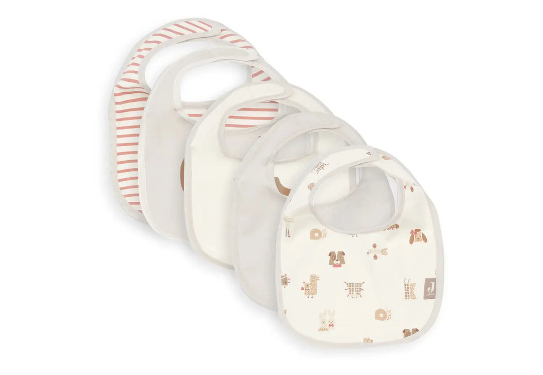 Blue Almonds Ltd Bib - Animal Friends - 5 Pack Jollein