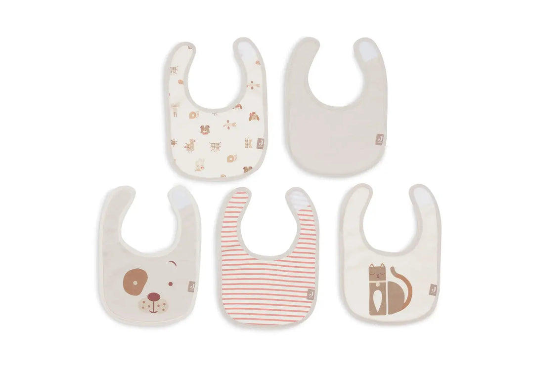 Blue Almonds Ltd Bib - Animal Friends - 5 Pack Jollein