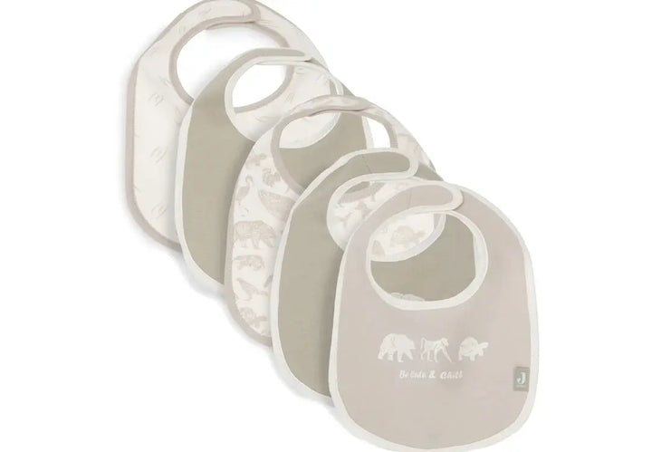 Blue Almonds Ltd Bib - Animals - 5 Pack Jollein