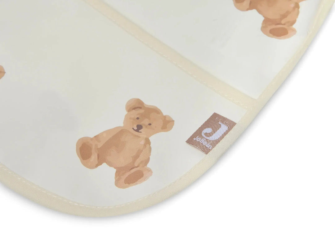 Blue Almonds Ltd Bib Waterproof with Sleeves Teddy Bear Jollein