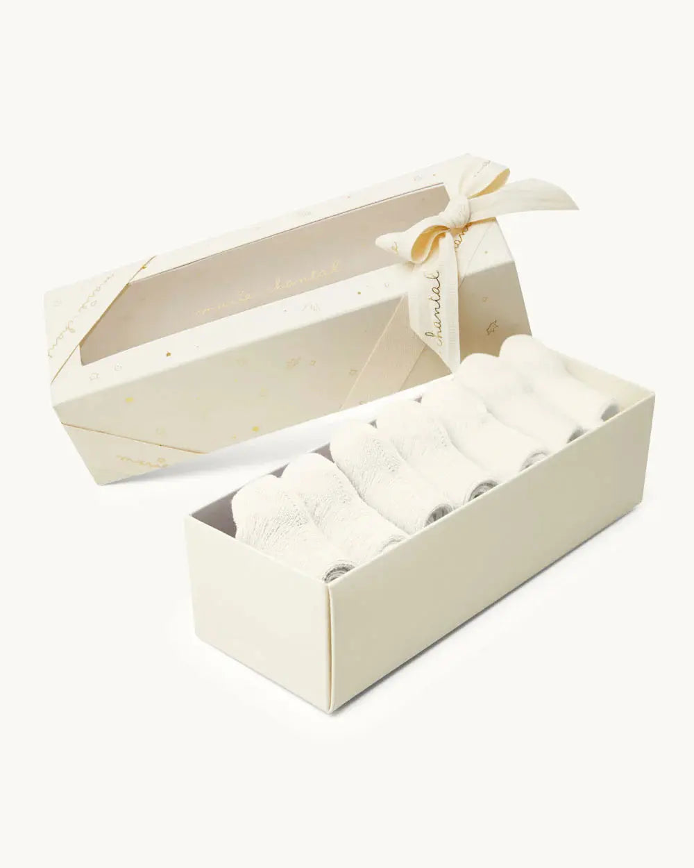 Blue Almonds Ltd Bijou Set Of 7 Socks - Cream Marie-Chantal