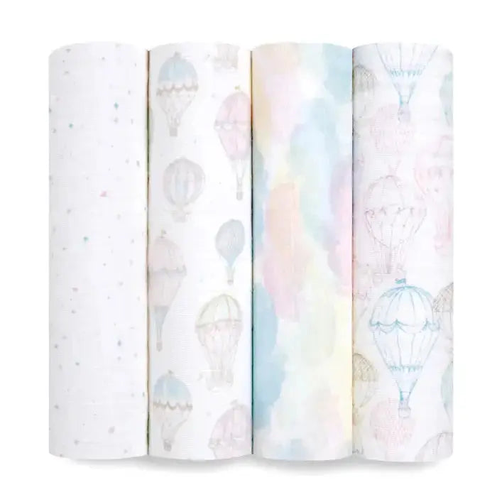 Blue Almonds Ltd Cotton muslin 4-pack "Above the clouds" aden + anais