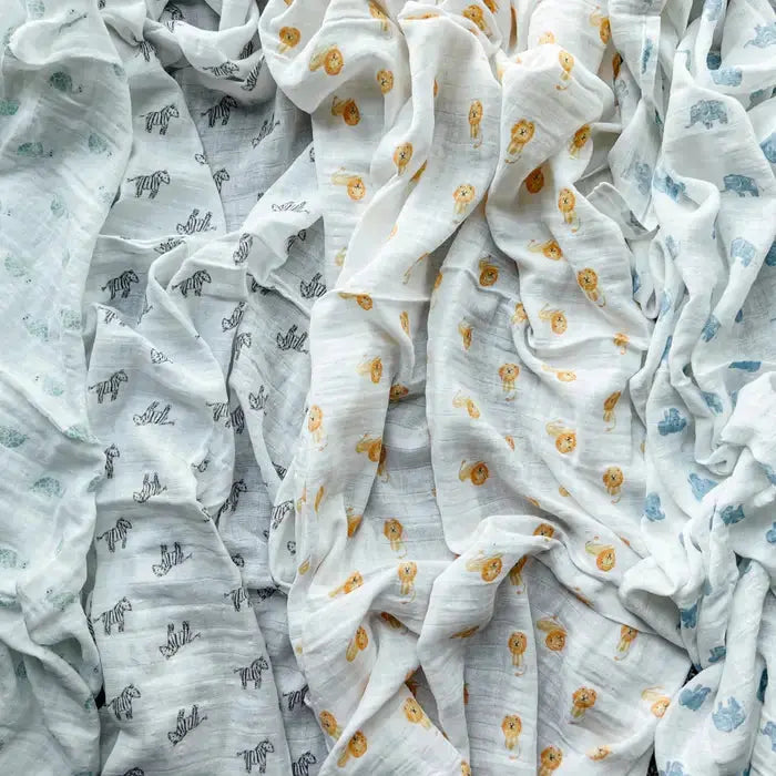 Blue Almonds Ltd Cotton muslin 4-pack "Animal Kingdom" aden + anais