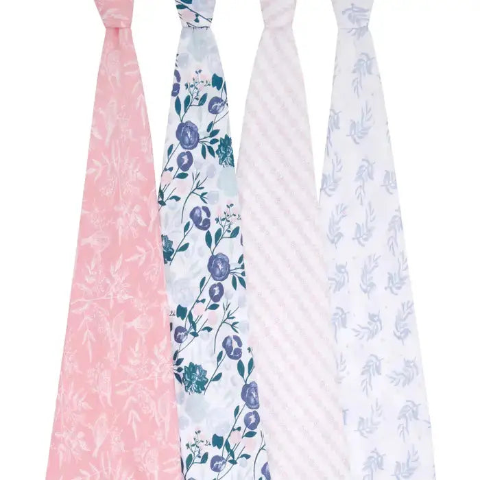 Blue Almonds Ltd Cotton muslin 4-pack "Flowers Bloom " aden + anais