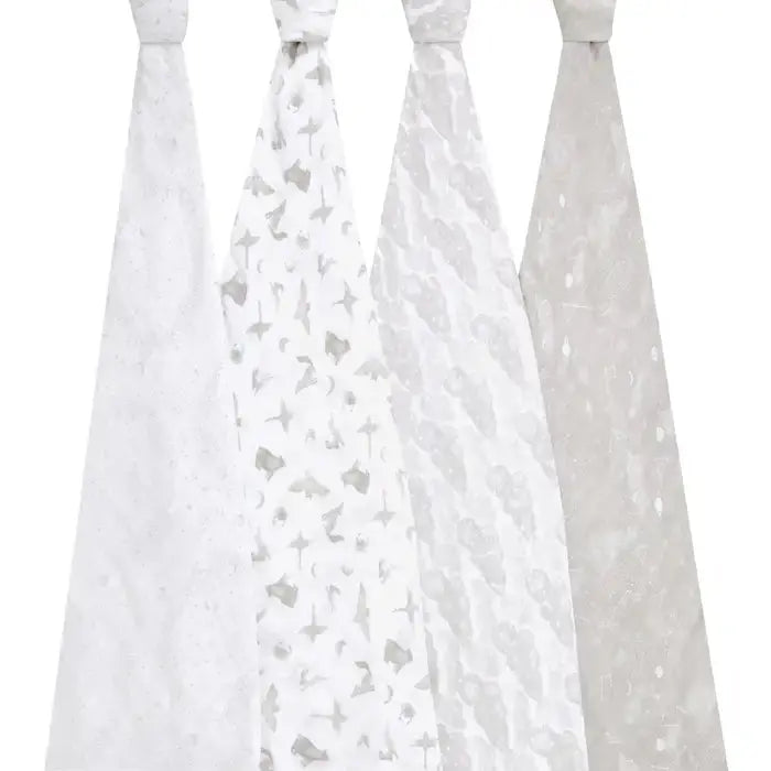 Blue Almonds Ltd Cotton muslin 4-pack "Map the Stars" aden + anais